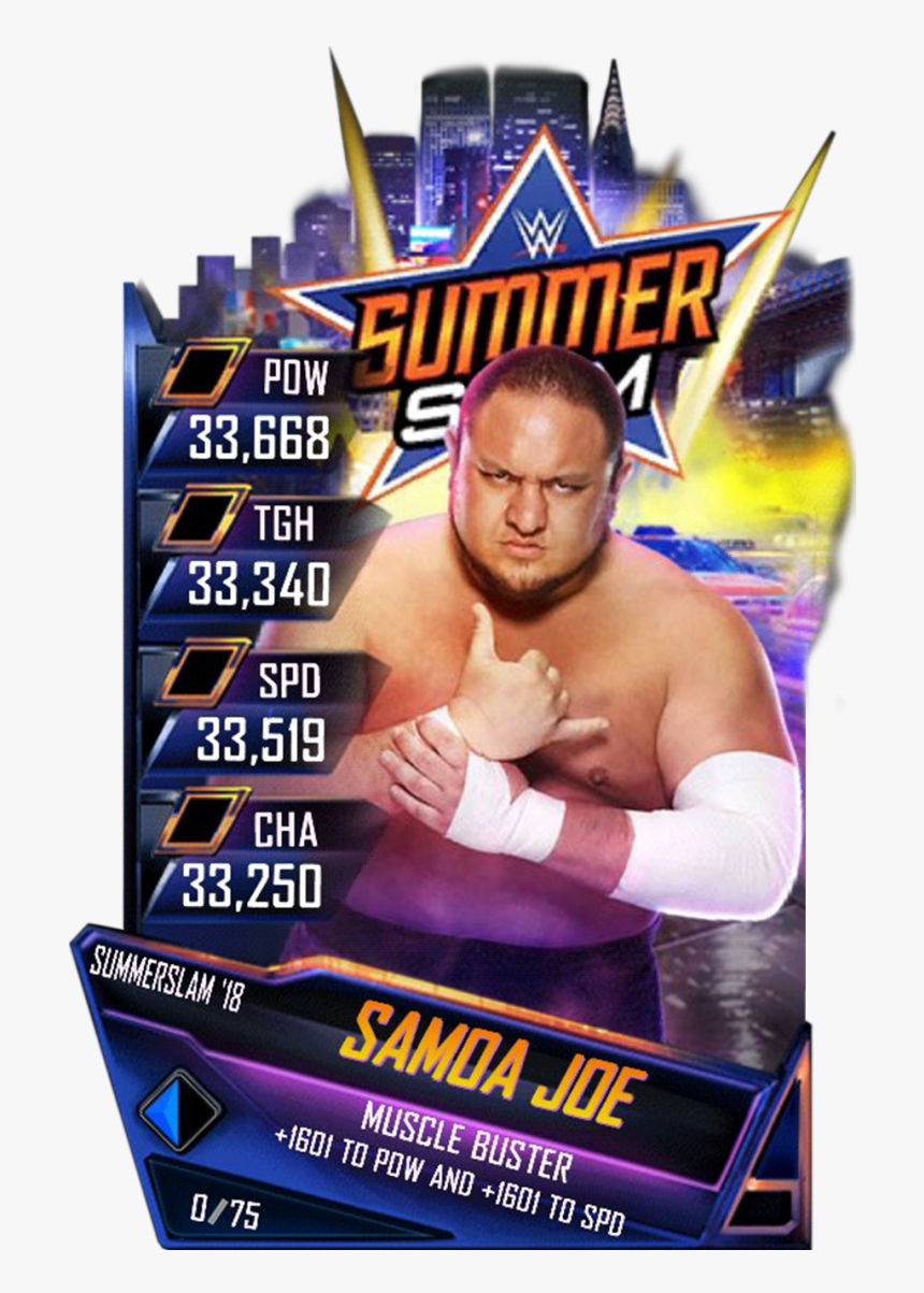 Samoajoe S4 21 Summerslam18 - Wwe Supercard Summerslam 18, HD Png Download, Free Download