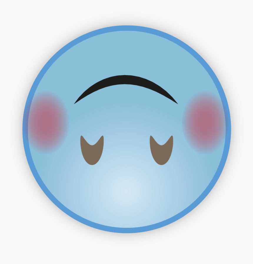 Cute Sky Blue Emoji Png Pic - Circle, Transparent Png, Free Download