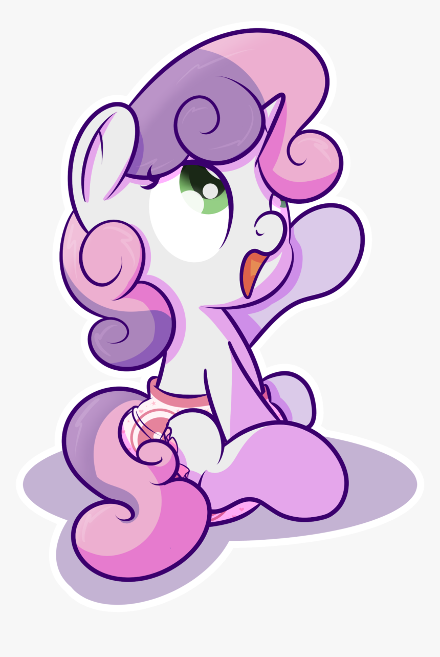 Happy Sweetie Belle Sit Down With A Cute Diaper - Sweetie Belle Diaper, HD Png Download, Free Download