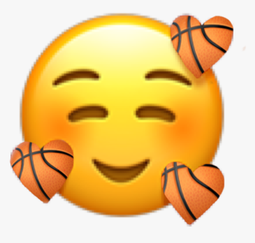 #basketball #emoji #basketballedits #freetoedit - Transparent Heart Face Emoji, HD Png Download, Free Download