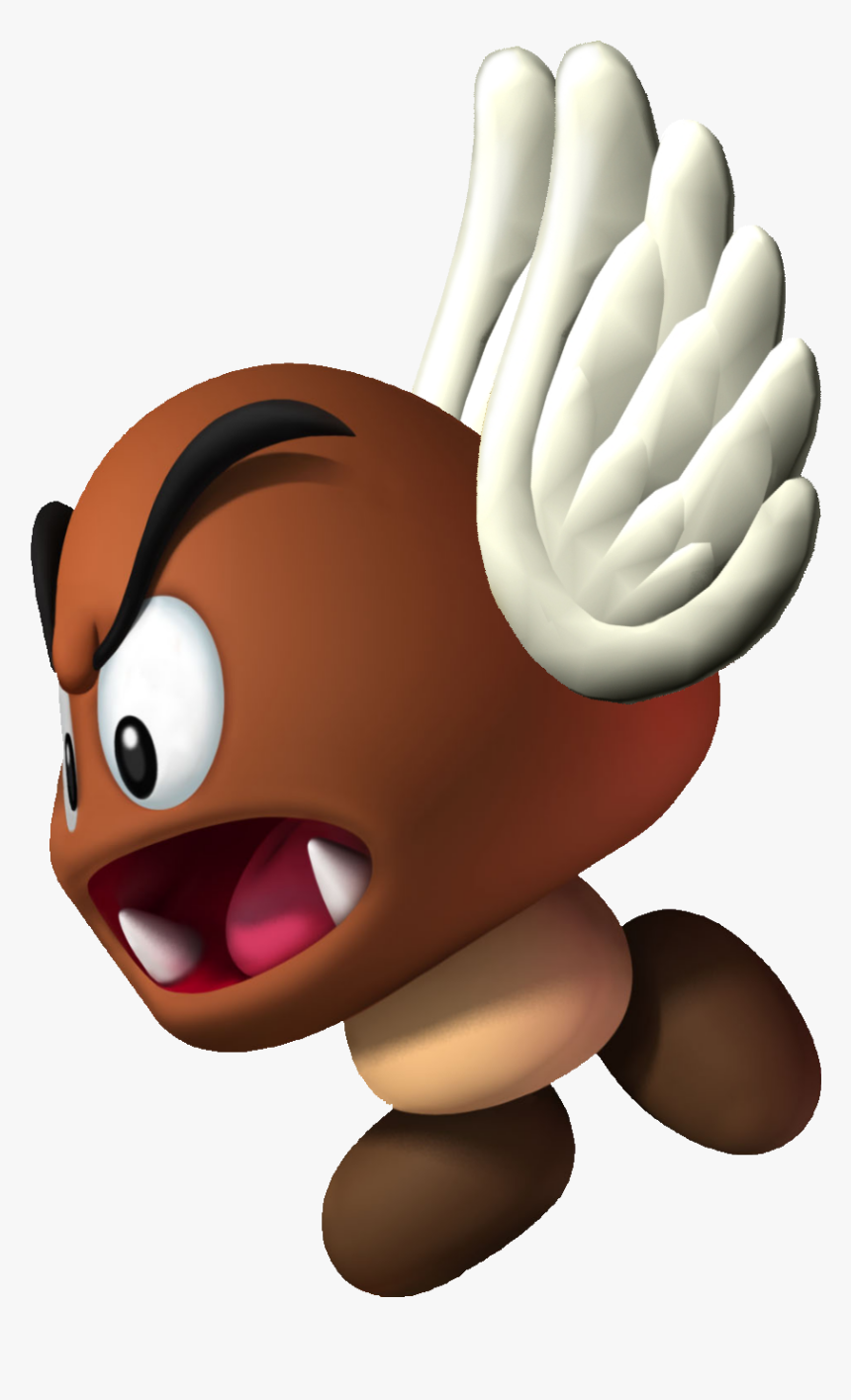 Goomba Transparent Flying - Goomba Wings, HD Png Download, Free Download