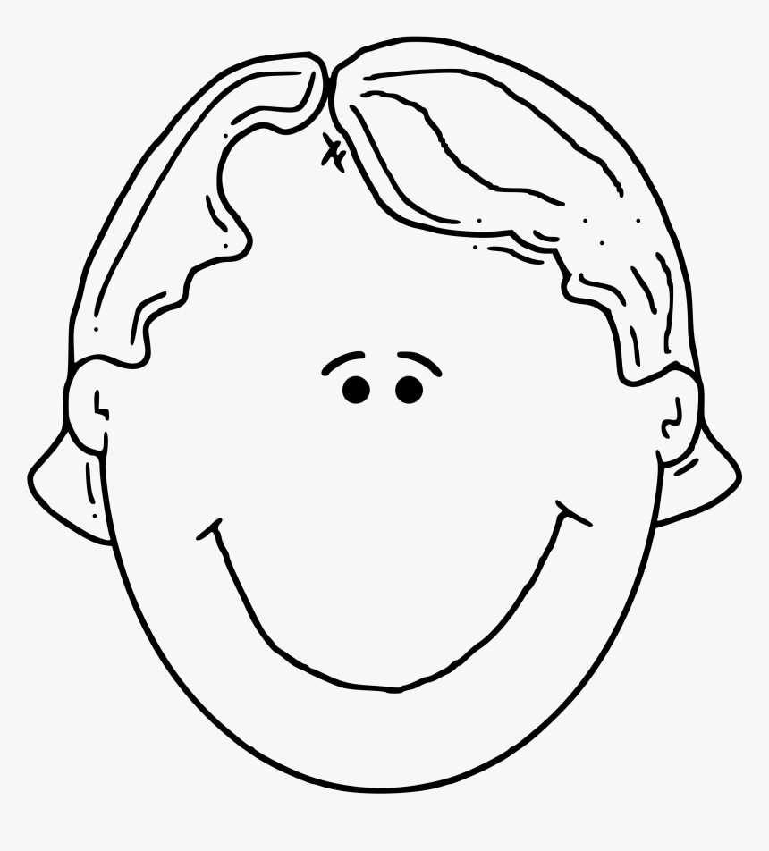Boyface3 Outline Clip Arts - Clip Art Of Head, HD Png Download, Free Download