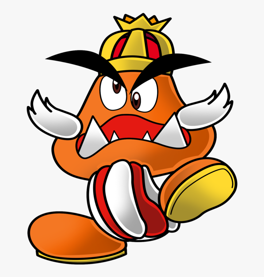 Goomba Drawing Easy Huge Freebie Download For Powerpoint - Paper Mario King Goomba, HD Png Download, Free Download