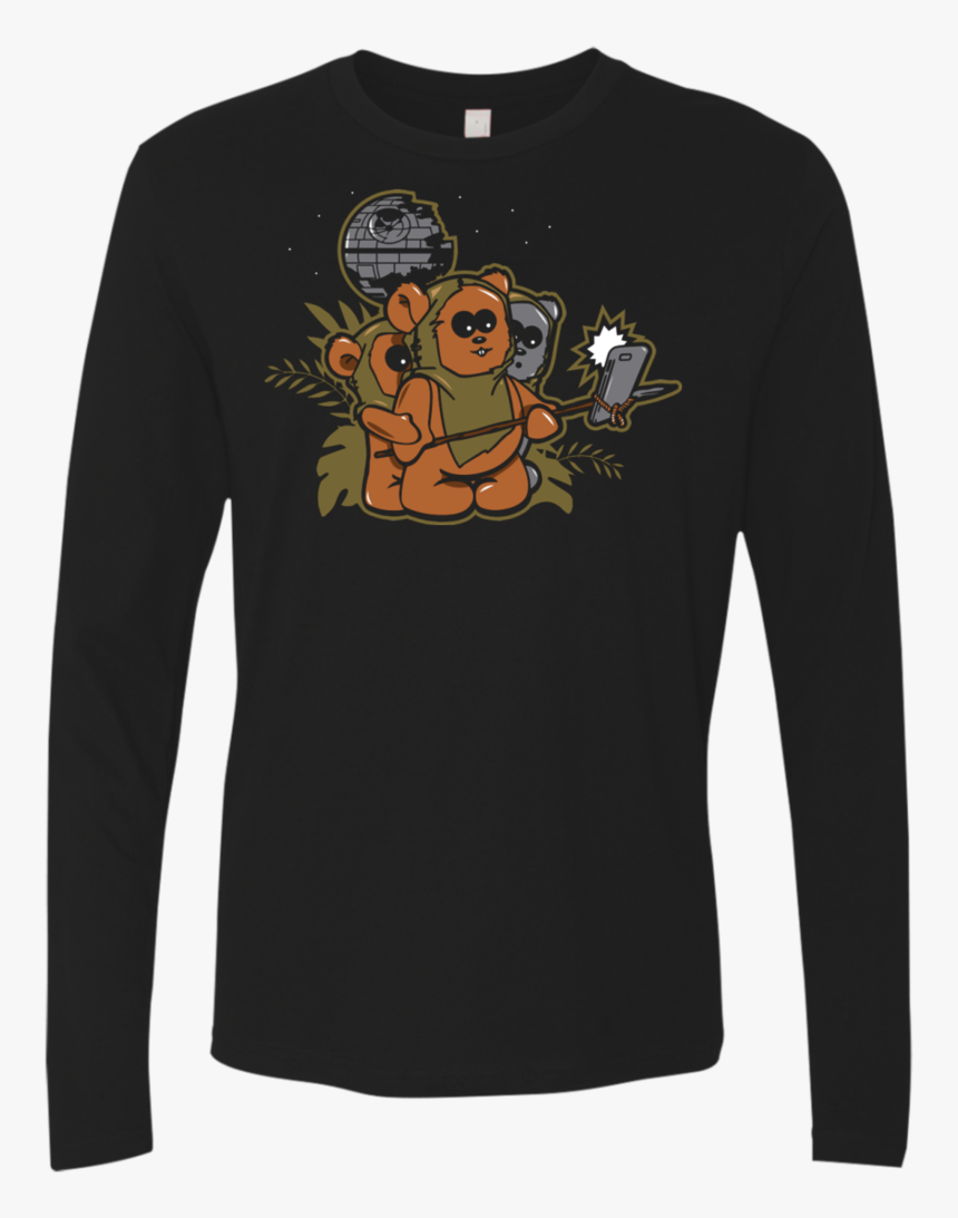 Ewok Selfie Men"s Premium Long Sleeve - Long-sleeved T-shirt, HD Png Download, Free Download