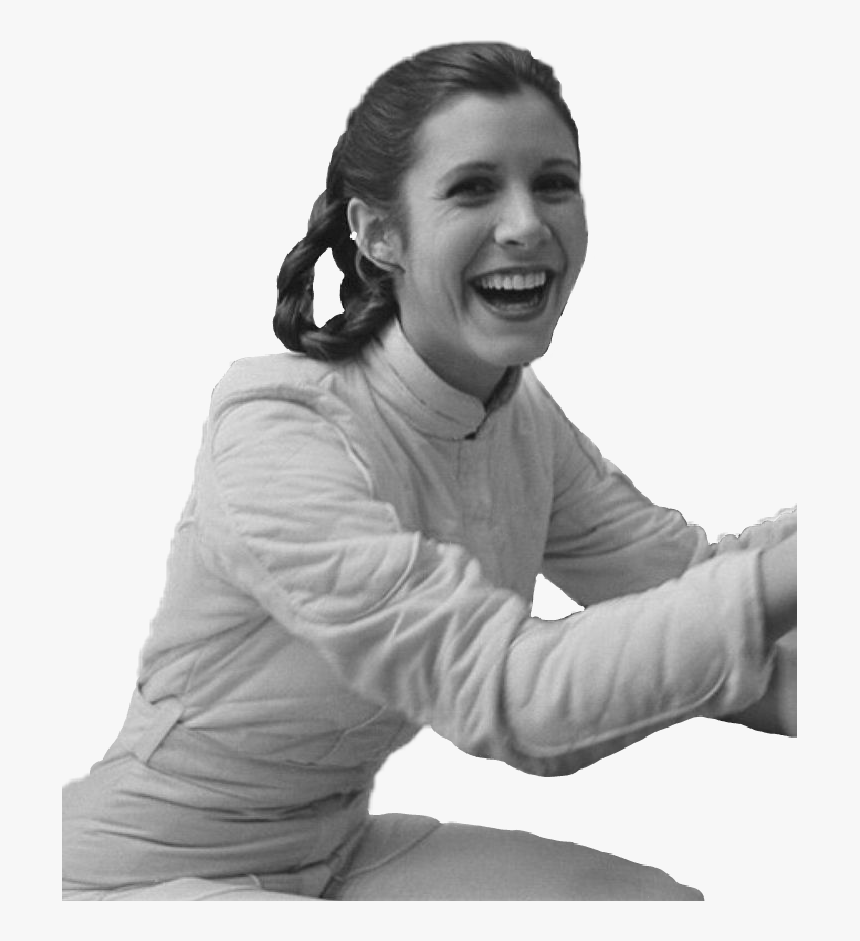 #carriefisher #princessleia #leiaskywalker #leiaorgana - Princess Leia Black And White, HD Png Download, Free Download