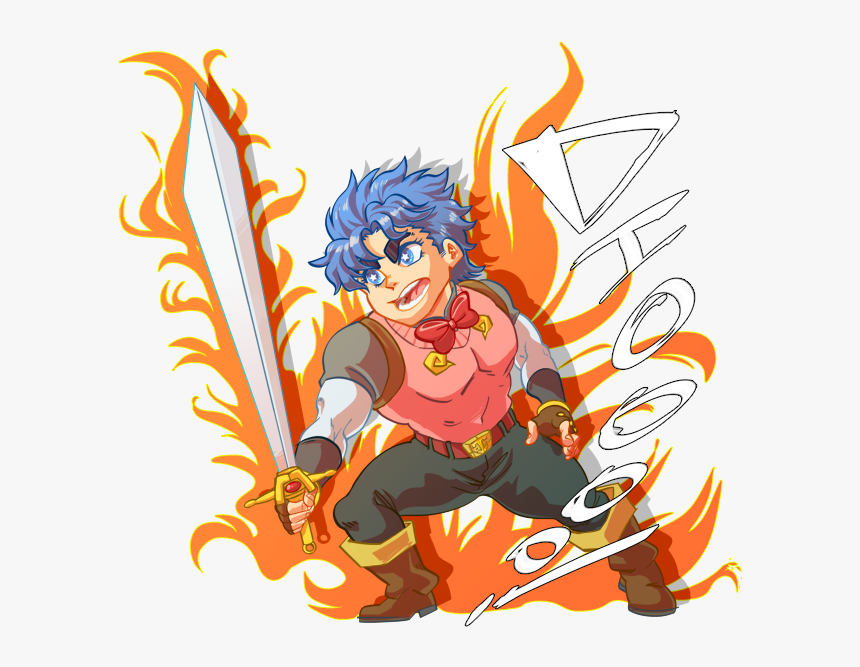 Fire Sword Jonathan Joestar Jjba Jojo"s Bizarre Adventure - Cartoon, HD Png Download, Free Download