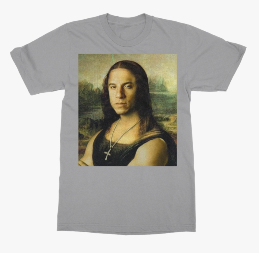 Vin Diesel As The Mona Lisa ﻿classic Adult T-shirt - Vin Diesel With Hair, HD Png Download, Free Download