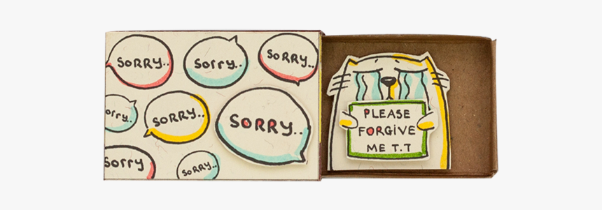 Crying Face Cat "please Forgive Me - Label, HD Png Download, Free Download