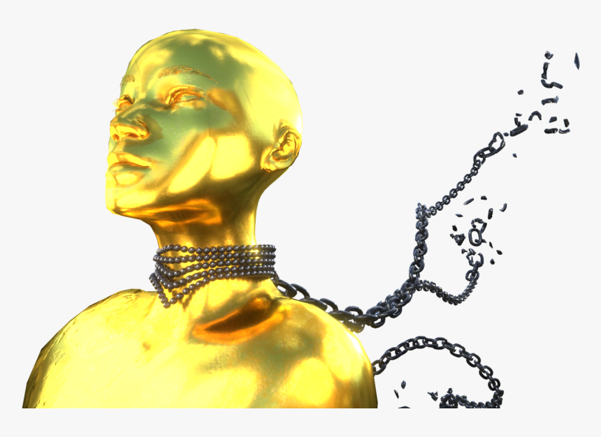 Pearls Collar, Chains And Broken - Bronze Sculpture, HD Png Download, Free Download