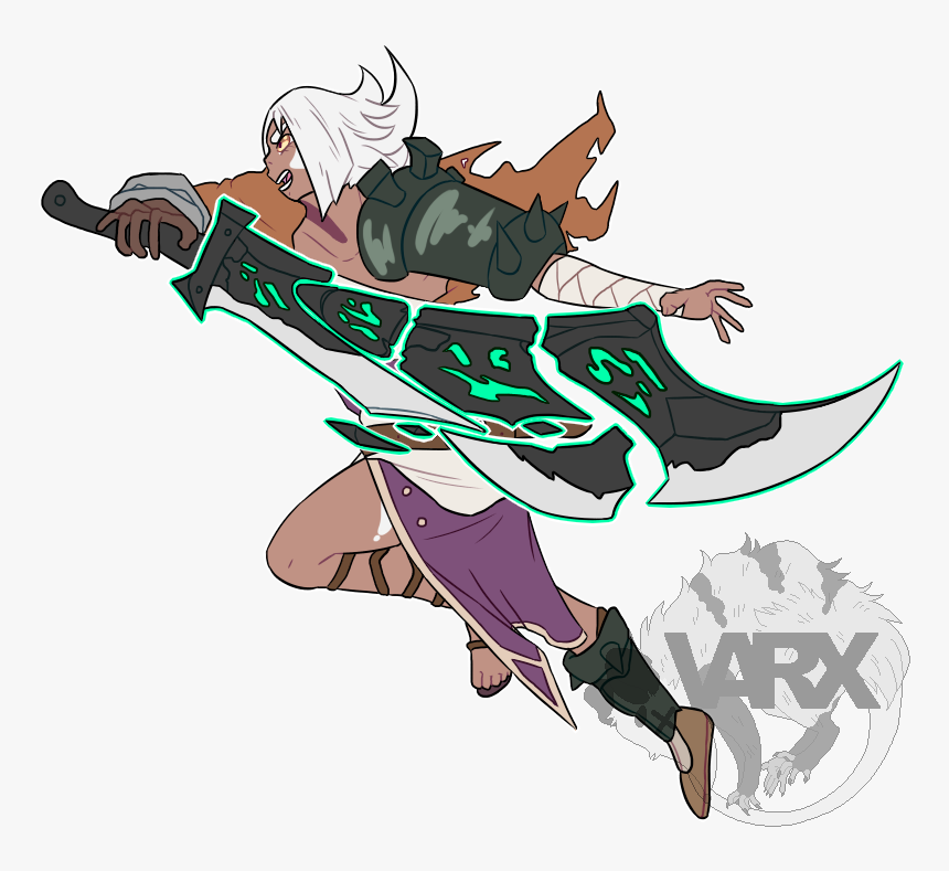 A Friend Commissioned Me To Draw Riven, Who Is His - Cartoon, HD Png Download, Free Download