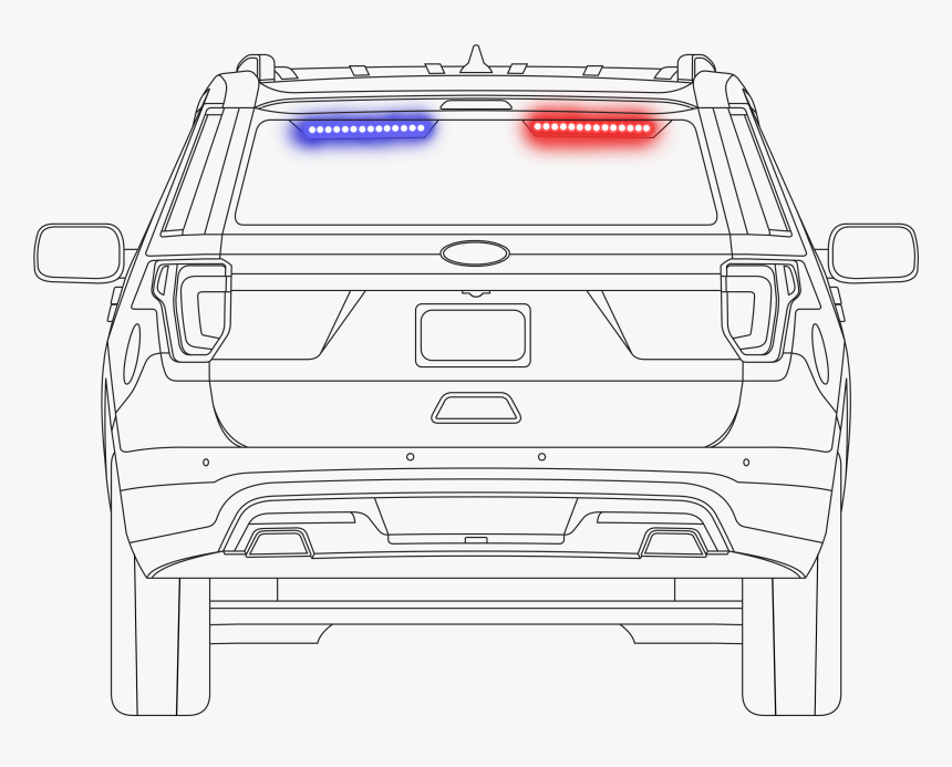 Car Outline-rear Visor - Car, HD Png Download, Free Download