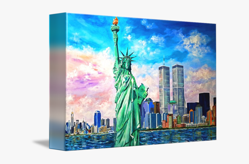 Twin Towers And Statue Of Liberty Png - Statue Of Liberty And Twin Towers, Transparent Png, Free Download