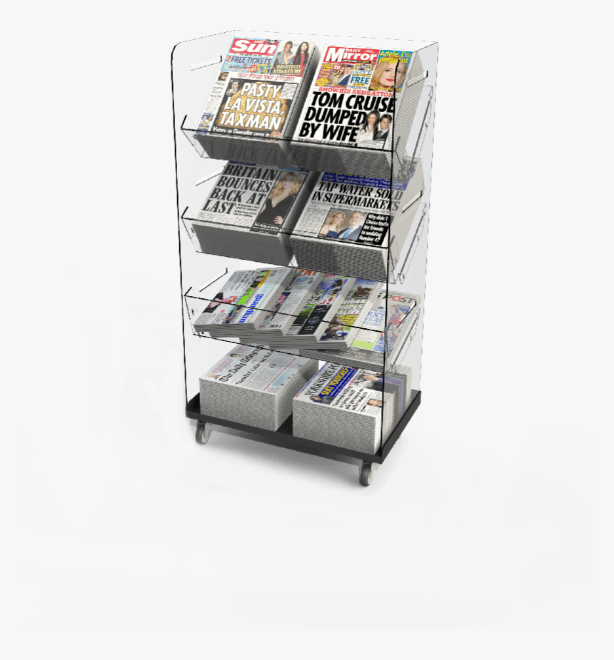 Bartuf Flexible Twin Tower Newspaper Display - Shelf, HD Png Download, Free Download