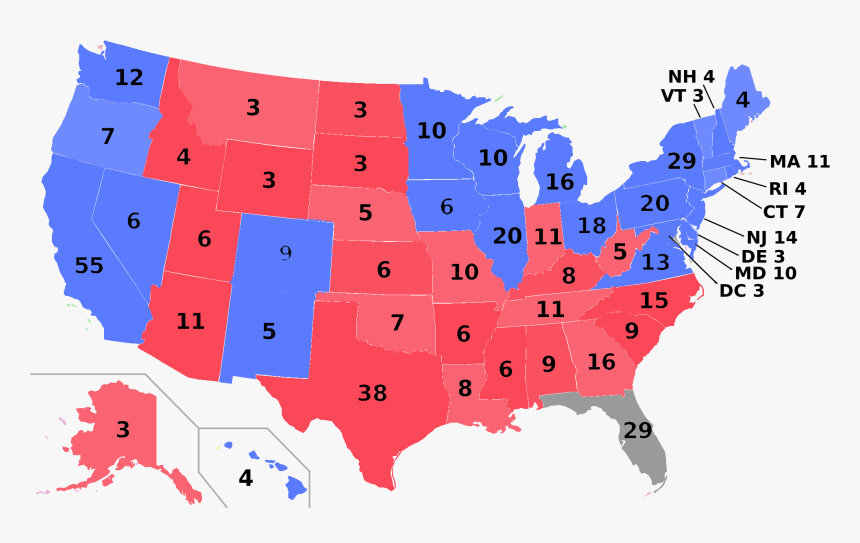 Electoral Map - Covid Act Now, HD Png Download, Free Download