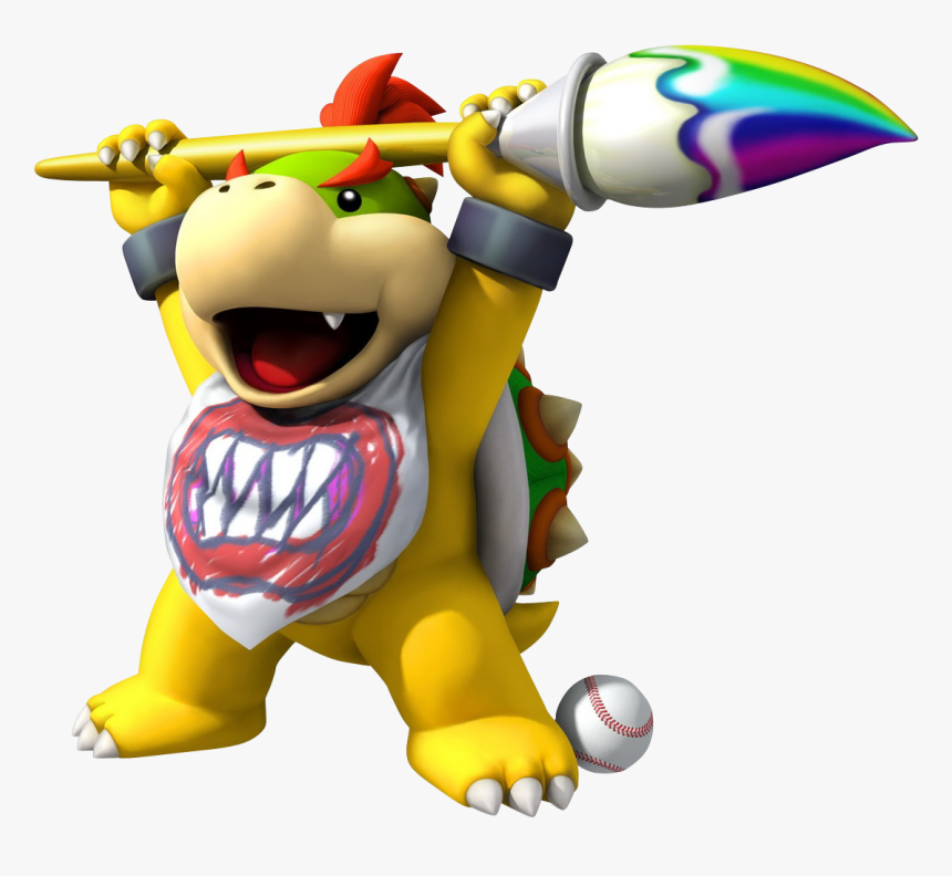 - Mario Super Sluggers Bowser Jr , Png Download - Bowser Jr With Paint Brush, Transparent Png, Free Download