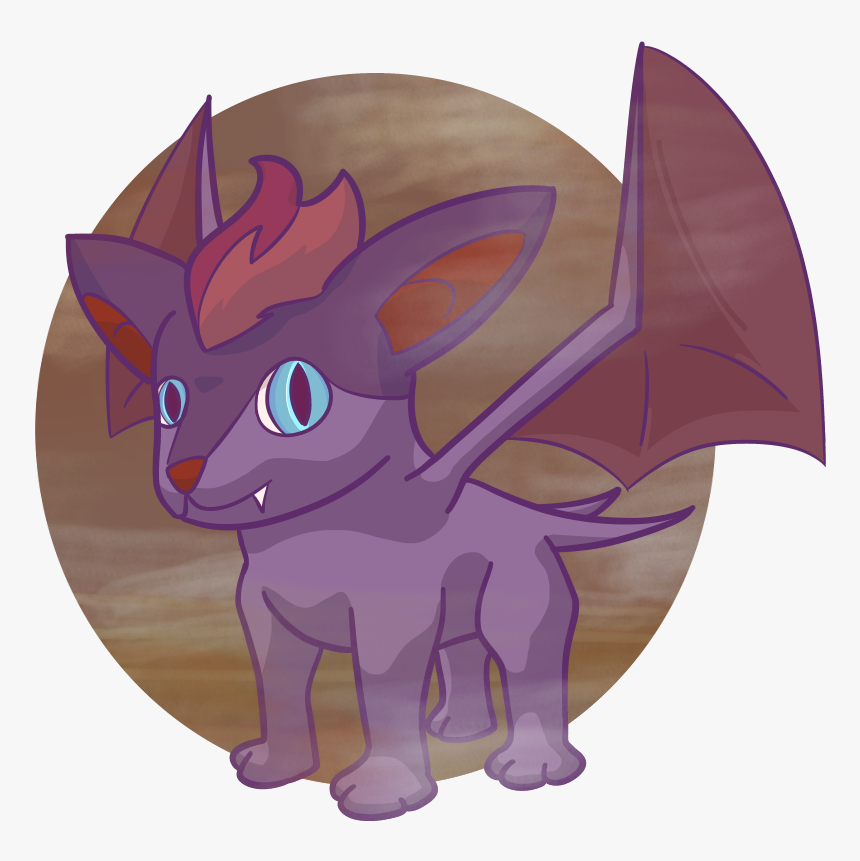 A Litleo And Zubat Fusion~ - Cartoon, HD Png Download, Free Download