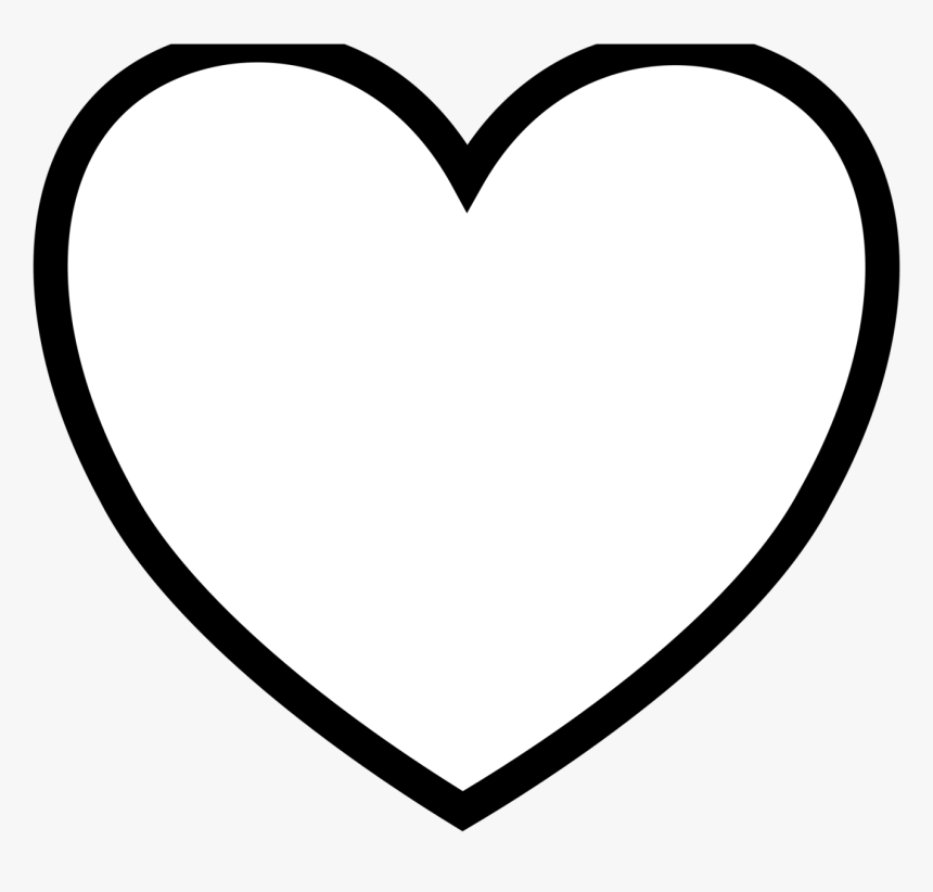 Download Coloring Page Of A Heart Transparent Heart Png White Png Download Kindpng