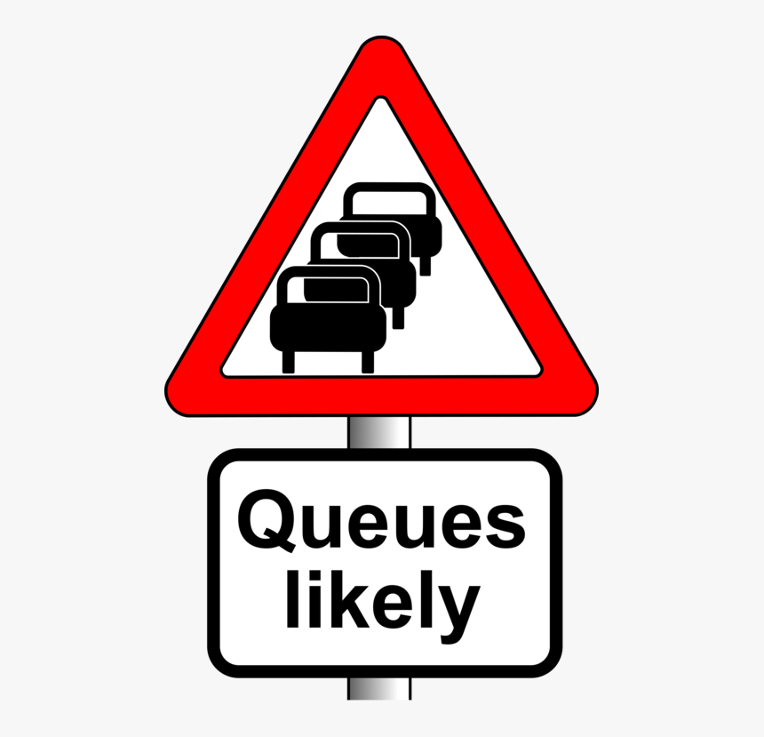 The Highway Code Traffic Sign Road - Traffic Queues Likely Ahead Sign, HD Png Download, Free Download