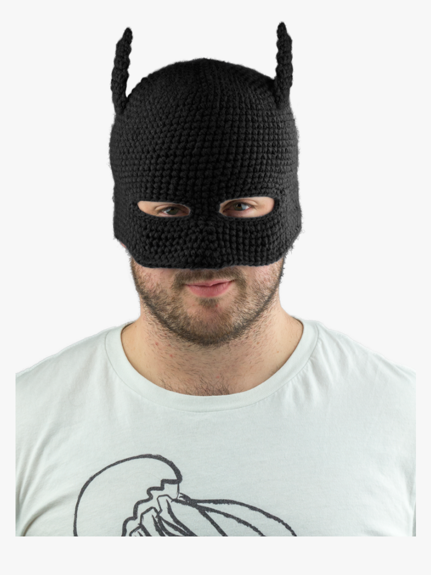 Black Bat Cowl Knit Beanie - Batman Cowol, HD Png Download, Free Download