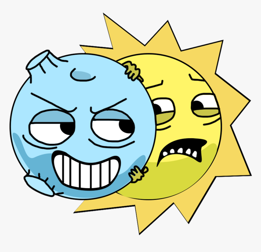 Ftestickers Solareclipse Solar Sun Moon Yellow Blue, HD Png Download, Free Download