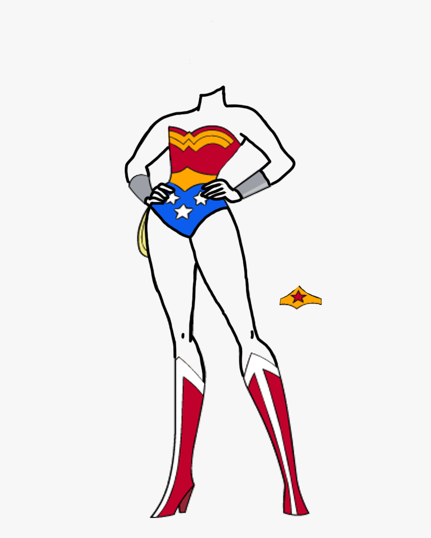 Wonder Woman Base By Darthranner83 - Wonder Woman Cartoon, HD Png Download, Free Download
