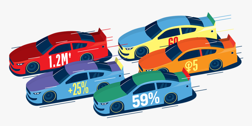 Illustration Of Cars Racing - City Car, HD Png Download, Free Download