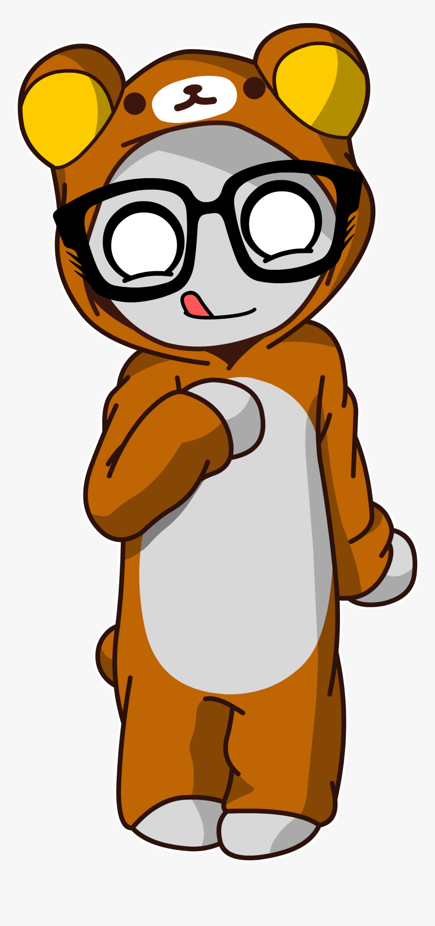 Meko In Her Rilakkuma Onesie - Cartoon, HD Png Download, Free Download