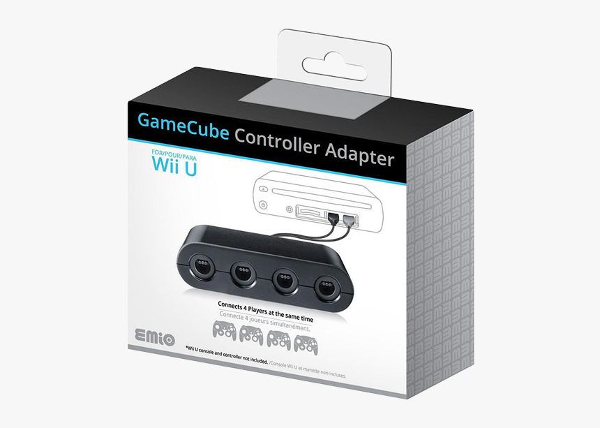 Emio Gamecube Controller Adapter For Wii U Black - Electronics, HD Png Download, Free Download