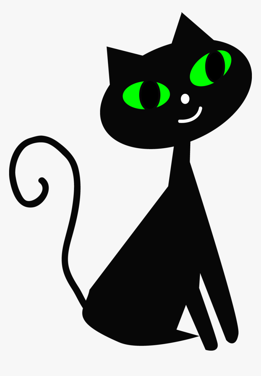 Cats Velvet Green Eyes - Black Cat, HD Png Download, Free Download