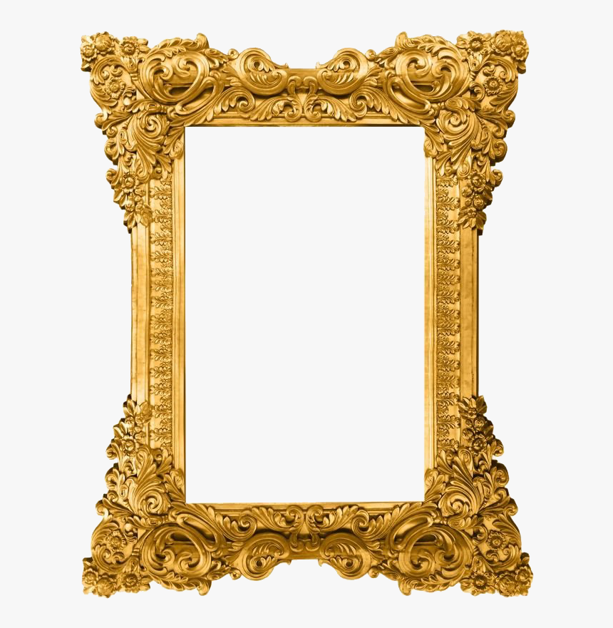 Gold Pattern Frame Png Clipart - Gold Picture Frame Png, Transparent Png, Free Download