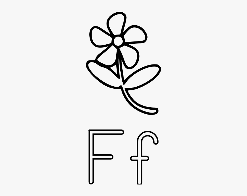 Letra F De Flor - Letter F For Flower Worksheet, HD Png Download, Free Download
