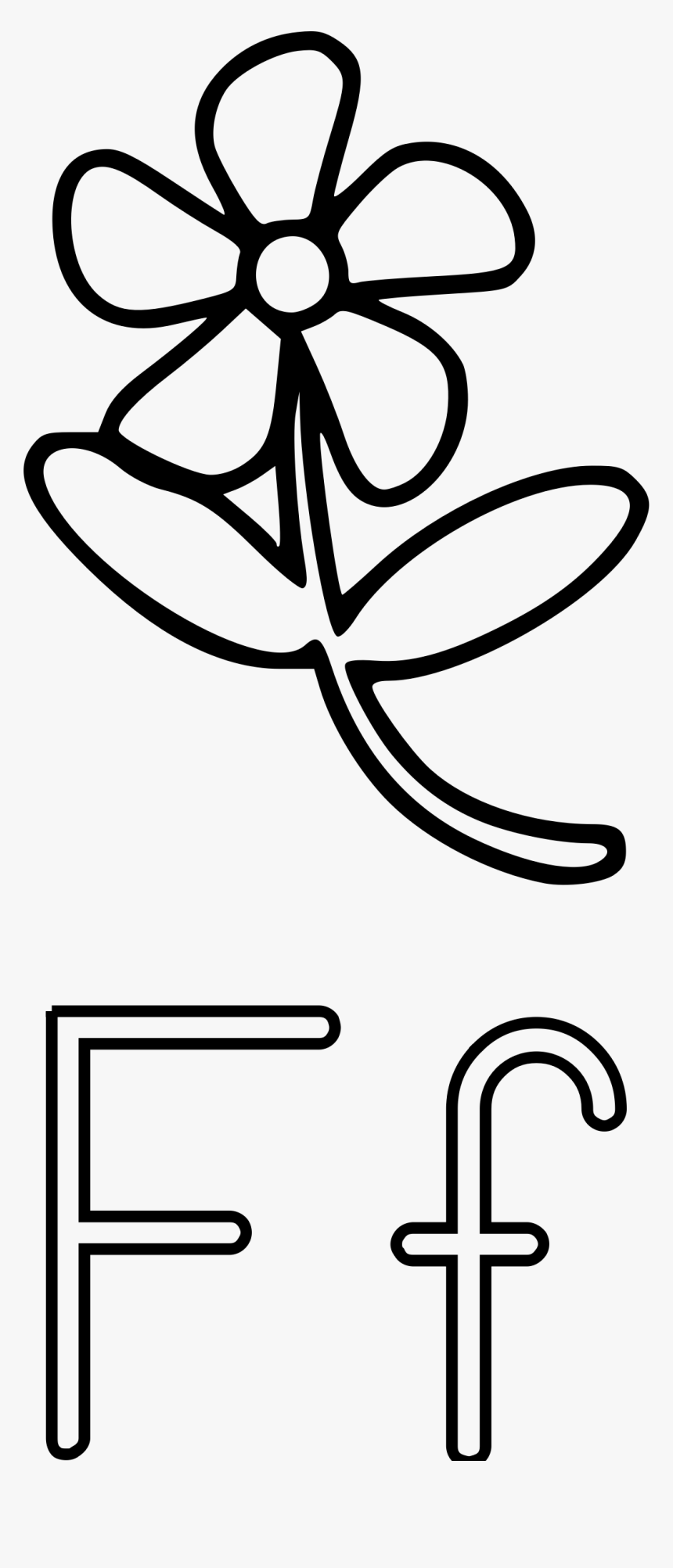 Letra F De Flor Clip Arts - Big And Small Letter F, HD Png Download, Free Download