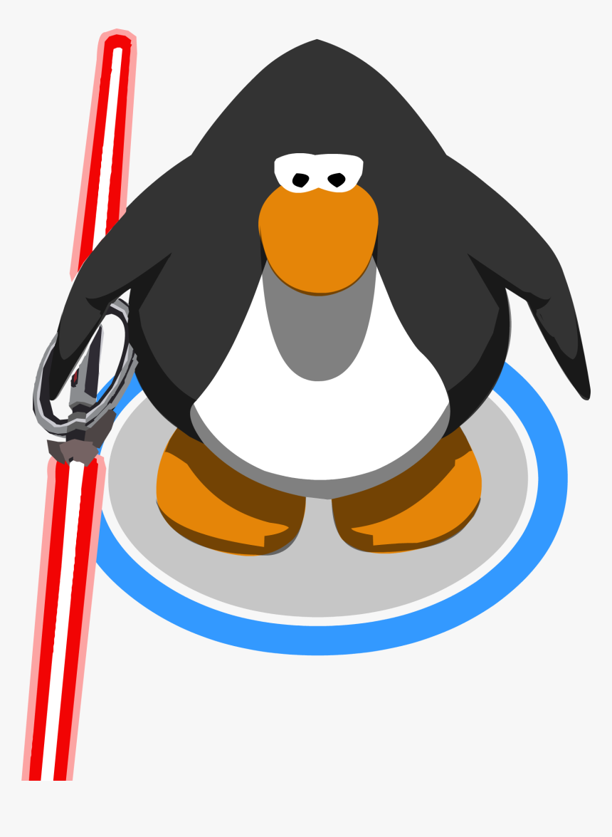 Lightsaber Clipart Vertical - Club Penguin Penguin Model, HD Png Download, Free Download