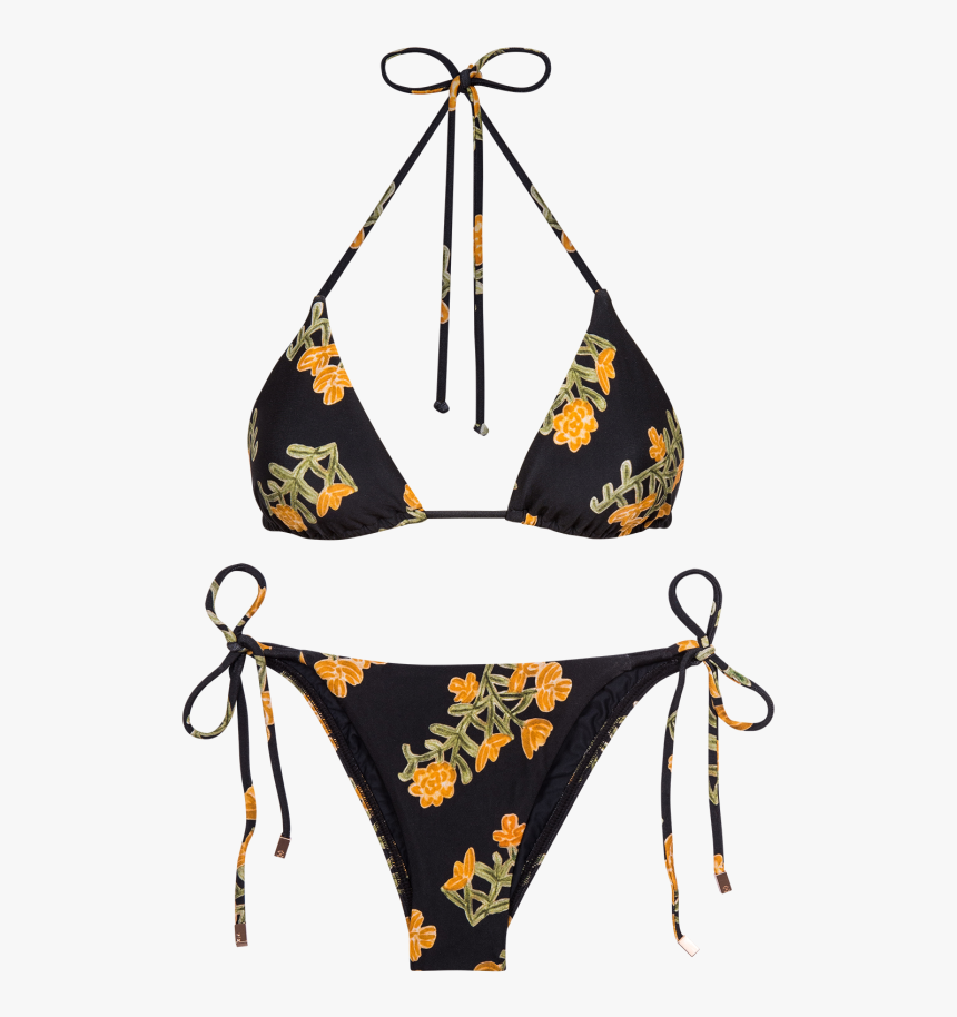 Flower Triangle Bikini - Swimsuit Top, HD Png Download, Free Download