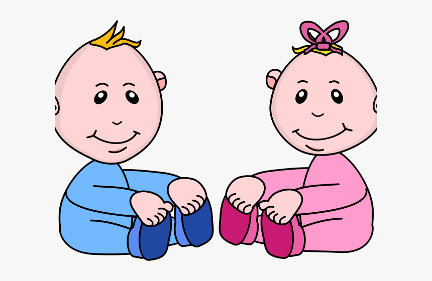 Baby Girl Clipart Boy - Boy And Girl Baby Clipart, HD Png Download, Free Download