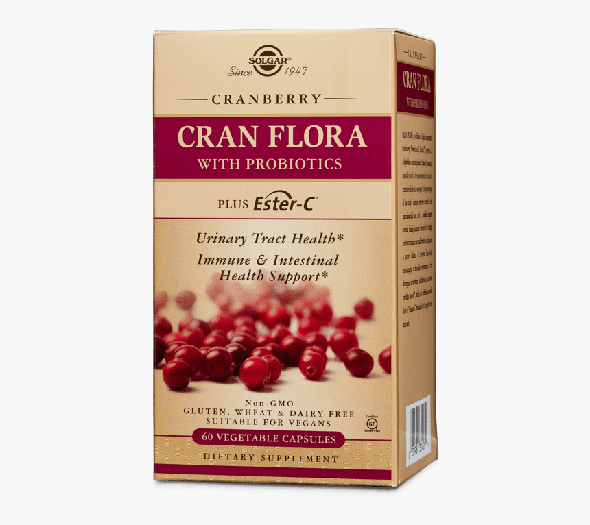 Cran Flora With Probiotics Plus Ester-c® Vegetable - Cran Flora, HD Png Download, Free Download