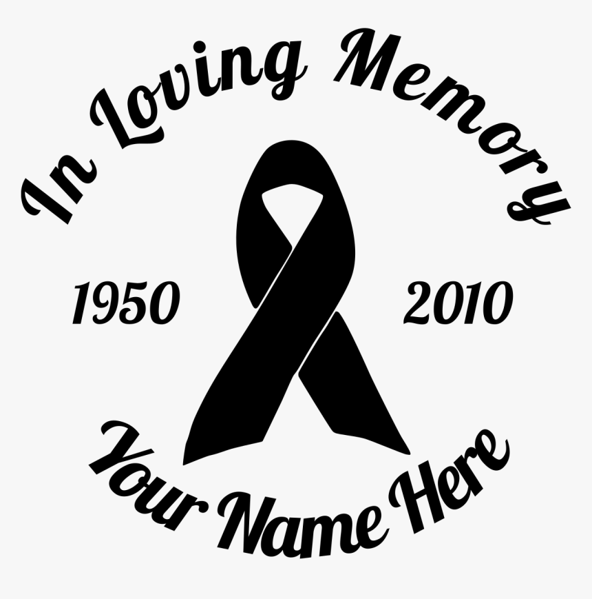 In Loving Ribbon Sticker - Loving Memory Of Decals, HD Png Download, Free Download
