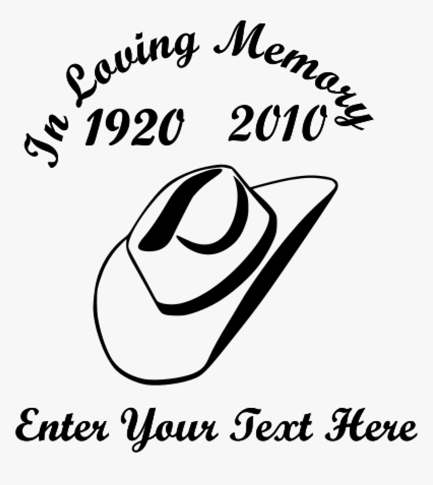 Loving Memory Sticker Cowboy Hat, HD Png Download, Free Download