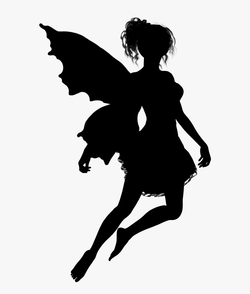 Fairy Silhouette, Elves, Clay Crafts, Decoupage, Paper, - Moth Fairy Silhouette, HD Png Download, Free Download