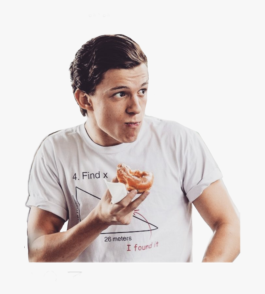 Tom Holland Eating Food , Png Download - Funny Picture Of Tom Holland, Transparent Png, Free Download