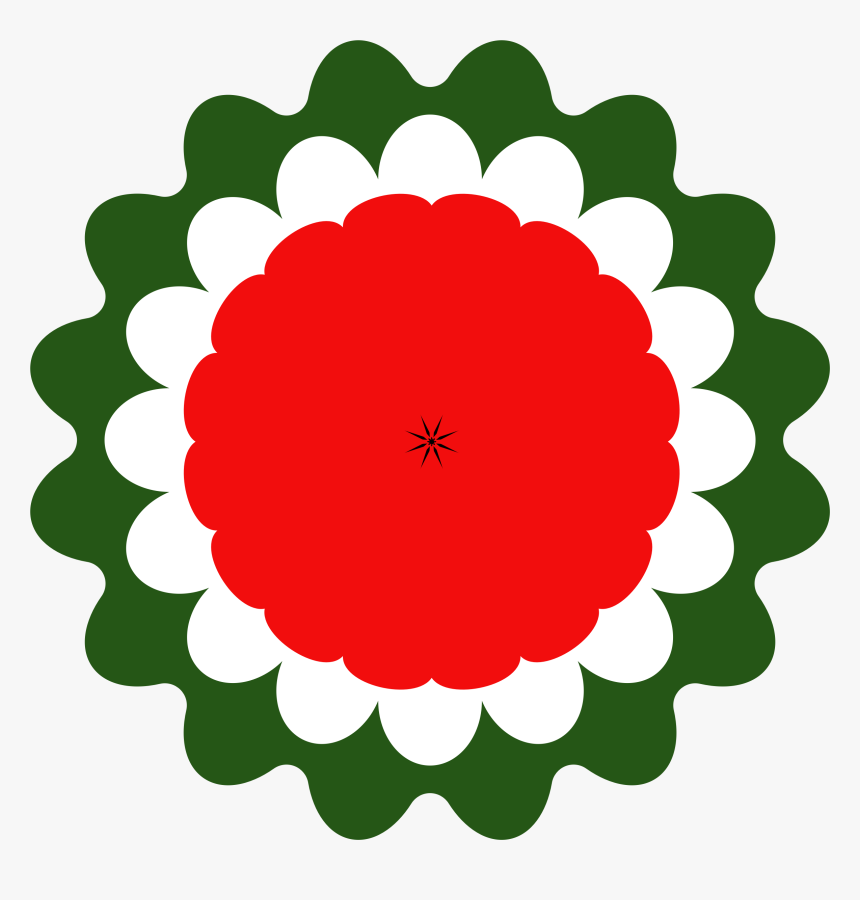 Flower Icon Clip Arts - Red Flower Shape Circle Png, Transparent Png, Free Download