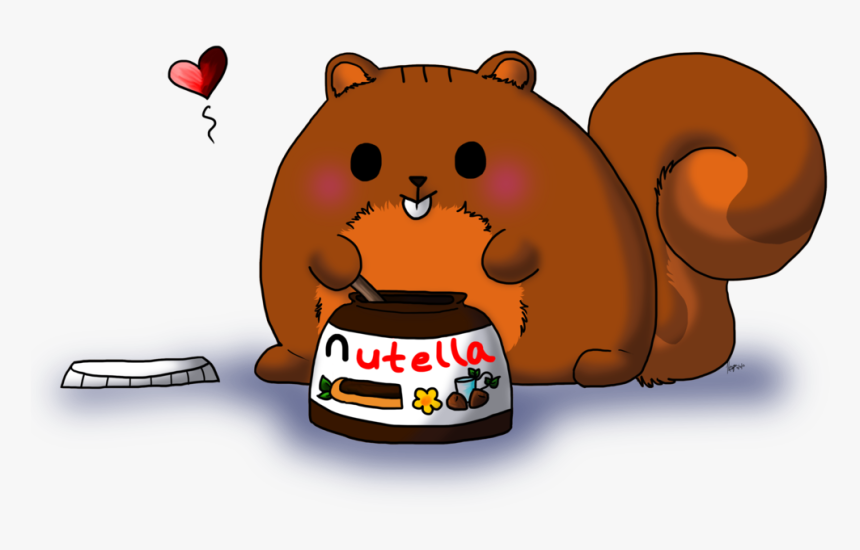 Drawn Nutella Squirrel - Nutella Carina, HD Png Download, Free Download