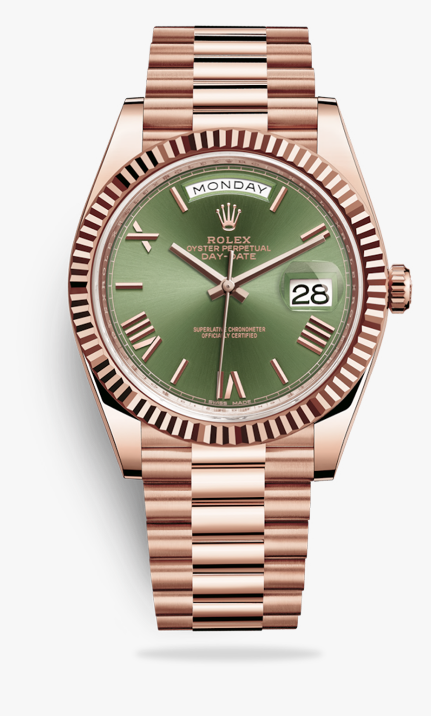 Green Rolex Day Date 36 , Png Download - Rolex Presidential Rose Gold Green Dial, Transparent Png, Free Download