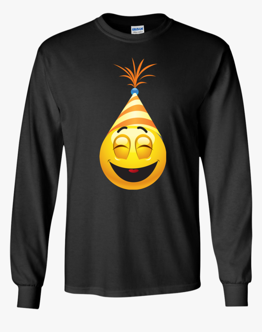 New Year Emotion Funny Emoji T Shirt G240 Gildan Ls - T-shirt, HD Png Download, Free Download