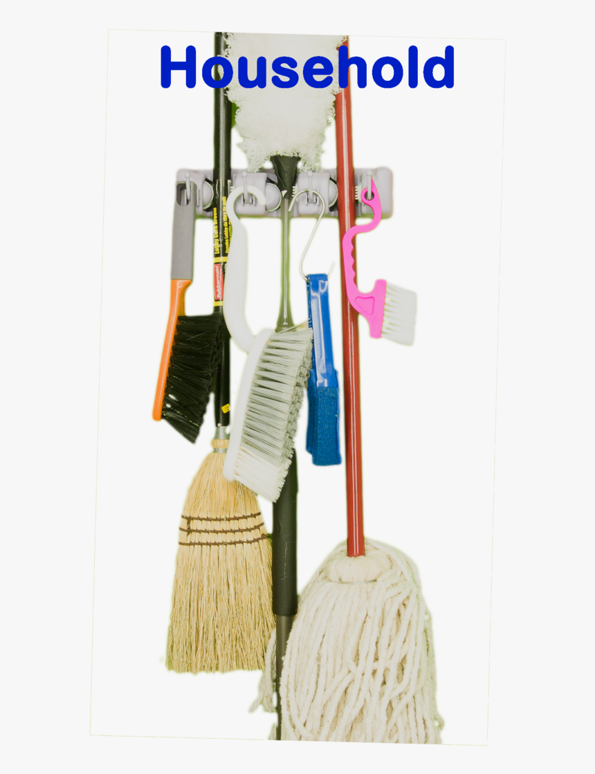 Magnetic Style Mop, Broom & Multipurpose Holder - Put Mop And Broom, HD Png Download, Free Download