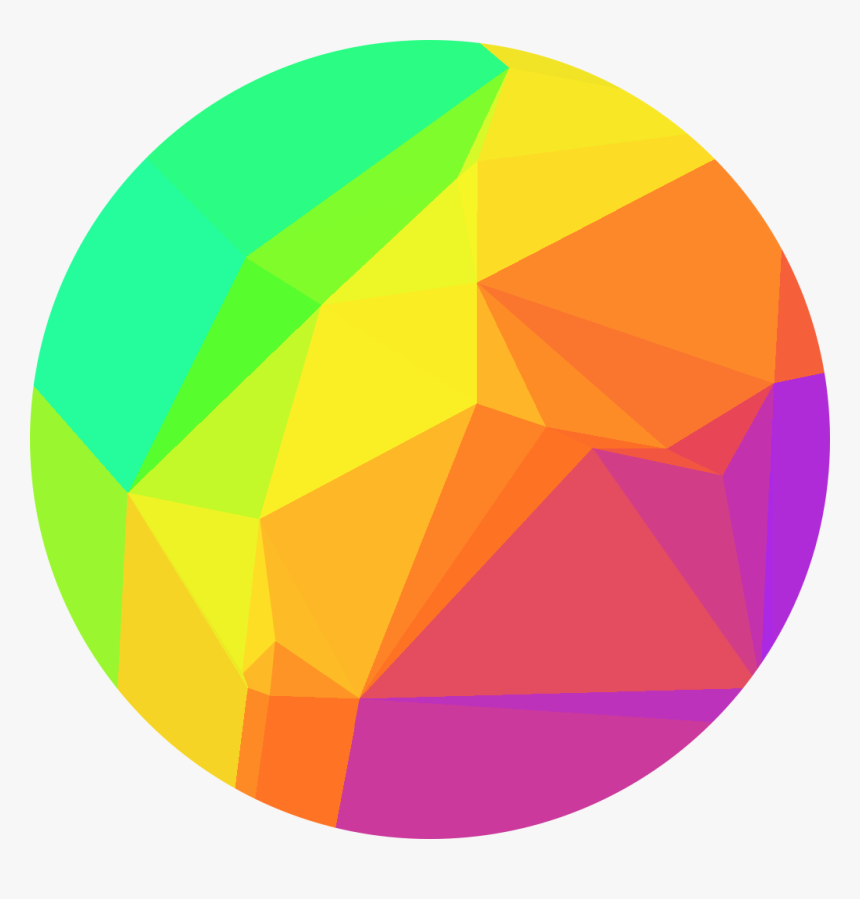 Circle Polygon Geometric Colourful Rainbow Summer Brigh - Circle Geometric Png Coloured, Transparent Png, Free Download