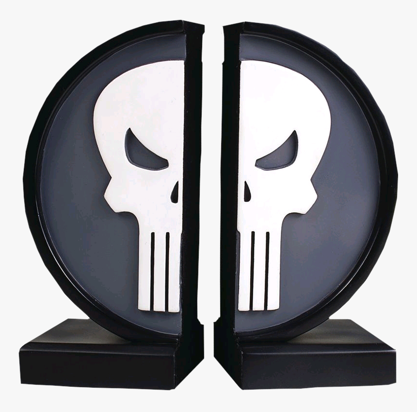 Punisher Logo Bookends - Marvel Punisher Logo Resin Bookends, HD Png Download, Free Download