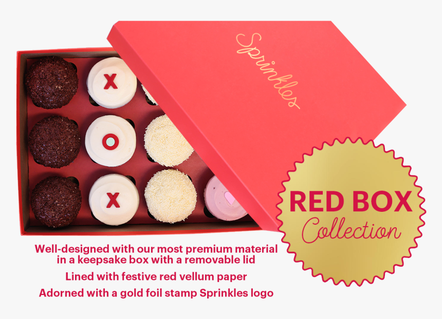 Valenine"s Xox Red Box With A Dozen Cupcakes - Cupcake, HD Png Download, Free Download