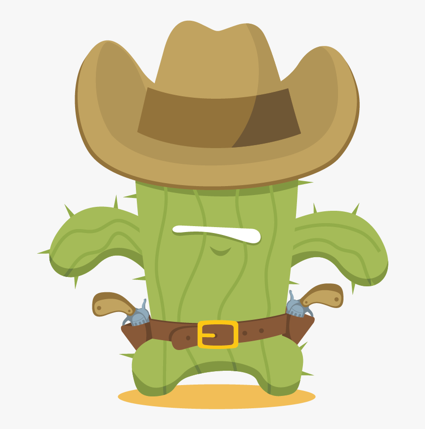 Cowboy Clipart Cactus - Cowboy Cactus Clipart, HD Png Download, Free Download