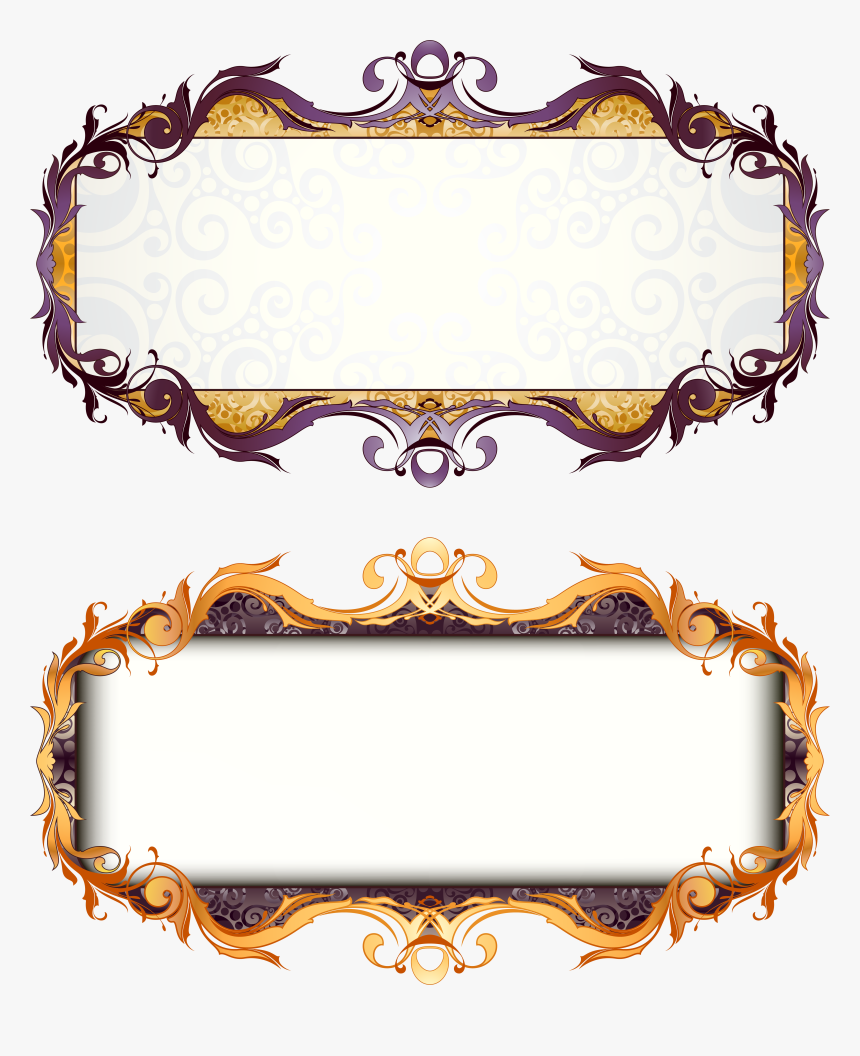 Picture Frame Art Deco - Vector Floral Title Frame, HD Png Download, Free Download